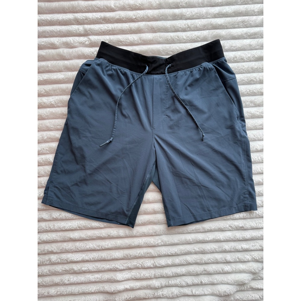 Lululemon Pace Breaker 9 Inch Shorts Blue Gray Mens Size M Athletic Running
